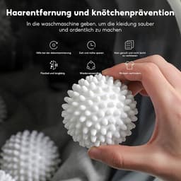 Droogbal, 6 stuks drogerballen voor wasdroger (blauw wit) | Wasbal voor wasmachine, herbruikbare droger voor wasmachine, wasdroger, ballen, wolliger wasgoed — thumbnail 5