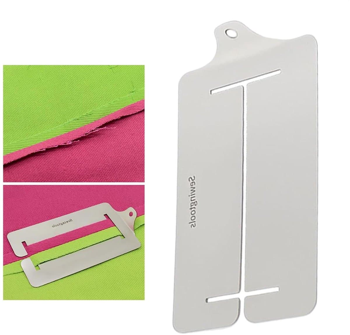Naaiclips voor stof - Zoomklem Quilten Clips - Stoffen Fixeren - Dubbel Naadgeleidingssysteem - 10x6x1cm - Zilver — afbeelding 1
