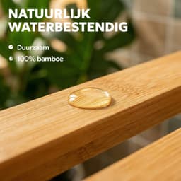 Bamboe Wasmachine Rek - Opbergrek Boven de Wasmachine met 3 Legplanken - Houten Badkamerrek voor Wasruimte, Toilet en Bijkeuken - Ruimtebesparende Opbergkast voor Wasmiddel, Handdoeken en Accessoires - 66 x 26 x 170 cm — thumbnail 5