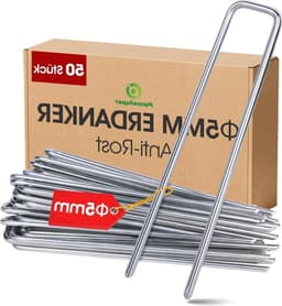 5 mm grondankers - 50 stuks roestharingen voor harde vloeren - grondankers voor beveiligingstenten - 200 mm lang 30 mm breed — thumbnail 1