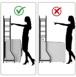 Verstelbare wasmachine- en drogerplanken - Ruimtebesparende 2-niveaus-draadrekken voor kleding — thumbnail 2