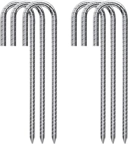 Duurzame 30 cm Tentpinnen van Gegalvaniseerd Staal voor Harde Grond, Roestvrij en Sterk, Ideaal voor Camping, Trampolines en Grondankers — thumbnail 1