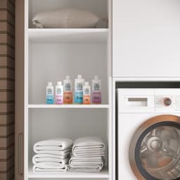 Wasophoogte® Wasmachine Kast Helsinki - Wasmachine verhoger - Wasmachine ombouw - 700(D)*2030(B)*2110(H) mm - Wit — thumbnail 4