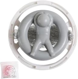 Pluisvanger voor wasmachine - Pluizenvanger en drogerballen - Wasgoed reinigen - Herbruikbare vanger voor dierenhaar - 10 cm - Grijs — thumbnail 1
