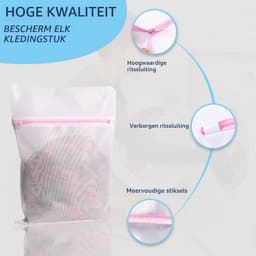 Wasserij Zak - 40 x 50 cm - 6 Stuks Wasnetjes - Scheurbestendig Polyester - Voor Delicate Kleding — thumbnail 3