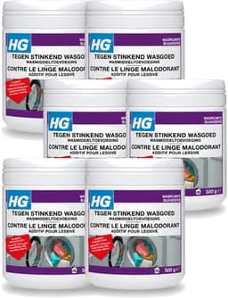 6 x HG - Wasruimte - Tegen Stinkend Wasgoed - Wasmiddeltoevoeging - 500 g - Voordeelverpakking - 6 stuks — thumbnail 1