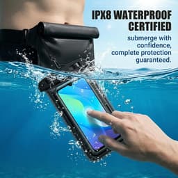 2 x waterdichte tas, waterdichte tas en waterdichte telefoontas, waterdichte heuptas, universeel voor watersport, strand, zwemmen, boottochten, kajakken, surfen enz — thumbnail 2