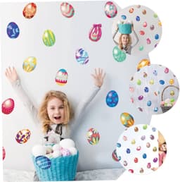 1set Paasei Wandstickers Van Zelfklevende Pvc Wanddecoratie Voor Pasen Creatief Leuk Ontwerp Voor Muur Raam Deurdecoratie — thumbnail 4