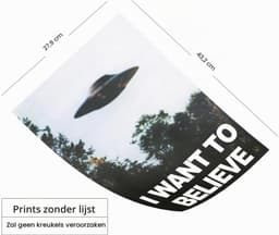 I Want to Believe UFO Poster TV Series Kunst Riesen Poster, 42 x 30 cm — thumbnail 3