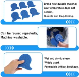 Set van 6 Herbruikbare Lintballen voor Wasmachine — thumbnail 4