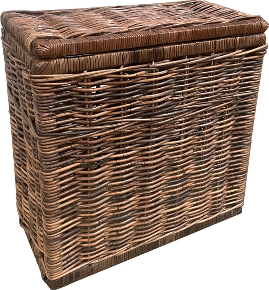 Rieten wasmand antiek bruin - 70x36xH70 cm — afbeelding 1