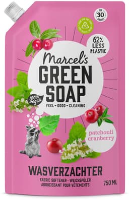 Marcel's Green Soap Wasverzachter Patchouli & Cranberry Navulling - 750 ml — thumbnail 1