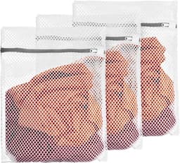 3 Stuks Mesh Waszakken voor Delicaten - Duurzame Honingraat Lingerie Tassen - Met Elastische Rits - Wasmachine Droger Delicaten Tas - Wassen Kousen Ondergoed BH . — thumbnail 1