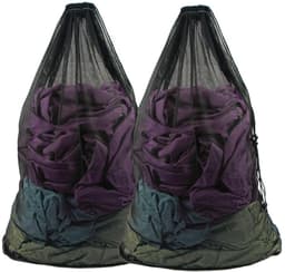 IMPERATORIS® Waszakjes voor Wasmachine - Bescherming voor Fijne Was en Schoenen - Mesh Wasnet met Rits - Voorkomt Slijtage - Set van 2 - zwart - 70 x 90 cm — thumbnail 1