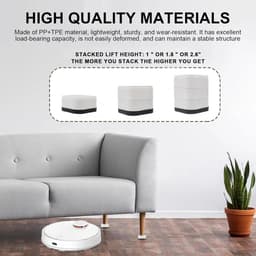 Meubelverhoging set van 8 stuks - Stapelbare bed- en tafelverhoging - Antislip tafelbeenverlengers - Geschikt voor bank, bed en wasmachine — thumbnail 5
