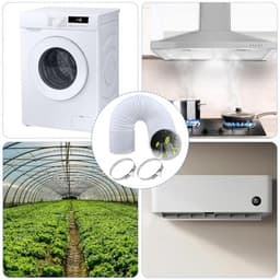 Flexibele Afvoerslang 150mm 3m PVC met Slangklemmen en Tape voor Airconditioning en Wasdrogers — thumbnail 3