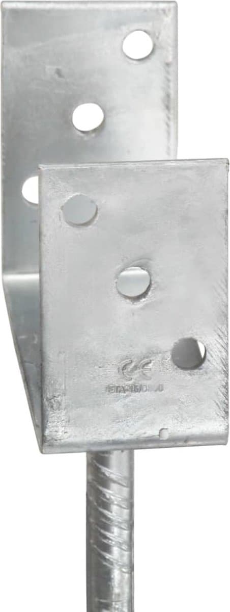 vidaXL - Grondankers - 6 - st - 10x6x30 - cm - gegalvaniseerd - staal - zilverkleurig — afbeelding 1
