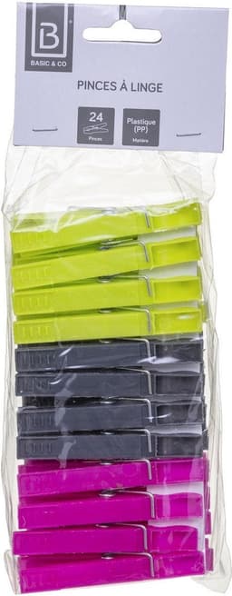 5Five Wasknijpers - 96x stuks - 7,5 cm - kunststof - multi kleuren - was ophangen — thumbnail 2
