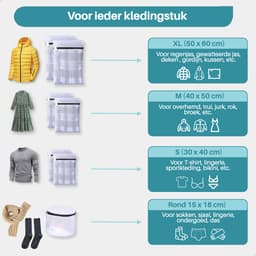 Waszakken Voor Wasgoed - Waszak - Waszakje Lingerie - Wastas - Set Van 8 — thumbnail 3