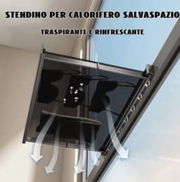 Telescopisch wand droogrek met haken - ruimtebesparend en opvouwbaar — thumbnail 4
