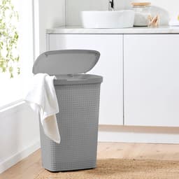 Ezystorage Kunststof wasmand met deksel - Grijs - 57 liter — thumbnail 5