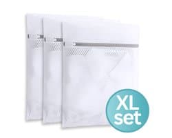 RENALUX - Waszakjes met Rits - Waszakken voor Wasgoed - Waszak - Laundry Bag - Waszakje Lingerie - Waszakjes Groot - Waszak Groot - Wasnet - Wasnetten - Waszakken met Rits - 3 Stuks - 30 x 40 cm