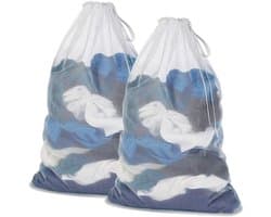 Sac à Linge - Fillets de Wasse Sac a Linge-Witwasserijzakken voor het beschermen van de kleding te wassen in de machine - Deel van 2 - Wit