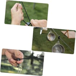 Verstelbare Waslijn - Buitentouw Drooglijn - Was Drogen Buiten - Winddicht Met Clips - 500 cm - Zwart — thumbnail 3