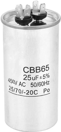 Dailygoods- Motorcondensator 25UF 450V - CBB65 Condensator - Aluminium Behuizing - Niet-polaire Elektrolytische Condensator - Ideaal voor Airconditioning - Veilig te Gebruiken - Aandrijfcondensator — thumbnail 3