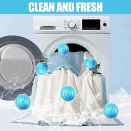 12 stuks herbruikbare haarvangers voor wasmachine - voor honden en katten - voor het verwijderen van dierenharen en pluisjes voor kleding - blauw — thumbnail 3