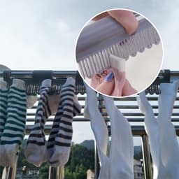 Dubbele Laag Metalen Sok Hanger, Droogrek voor Sokken en Ondergoed, Roestvrijstalen Hangrek voor Kleding en Accessoires — thumbnail 2