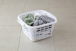 Wasmand Vierkant - Wasbak Kleren - Kleine Was - Gemaakt van Gerecycled Plastic - 25 Liter - Lichtgrijs — thumbnail 2