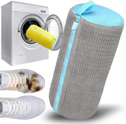 Waszak voor Schoenen - Herbruikbare Waszak met Rits voor Sneakers, Ideaal voor de Wasmachine, Beschermt en Organiseert (Grijs/Pakket 1) — thumbnail 1