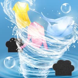 Anti-pluis Kap - Wasfilter Spons - Kleding Reinigen - Herbruikbaar Sponsontwerp - 22 x 18 cm - Zwart — thumbnail 3