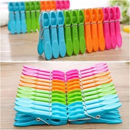 Wasknijpers Set - Kleding Clips - Was Drogen - Sterke Grip - Eén Maat - Meerkleurig — thumbnail 3