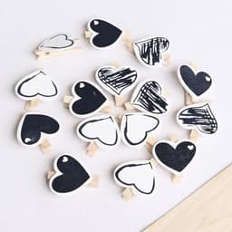 Houten Foto Klemmen - Mini Knijpers - Decoratie Ophangen - Hartvorm Ontwerp - 50 Stuks - Natuurlijk Hout — thumbnail 4