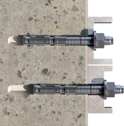 Hoge-lastankers - Keilankers - Zware bevestiging - Roestvrij staal A2 - M10 x 70 mm - Grijs — thumbnail 2