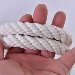 Katoenen Waslijn - Kledinglijn Touw - Kleding Drogen - Natuurlijk Katoen - 15 Meter - Wit — thumbnail 4