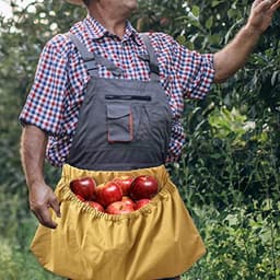 Fruit Plukzak - Oogsttas Schort - Tuinieren Fruit Verzamelen - Grote Capaciteit - Niet Gespecificeerd - Kaki — thumbnail 4