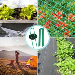 80 Grondankers en 30 Bufferschijven voor Tuinfolie en Bevestiging - Stevige Haringen — thumbnail 2