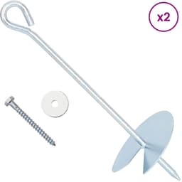 vidaXL - Aardanker - 6 - st - Ø10 - x - 30 - cm - Gegalvaniseerd - Metaal - zilver — thumbnail 4