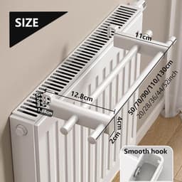 Droogrek Kleding - Radiator Droger - Snel Kleding Drogen - Efficiënt Ruimtebesparend - Tot 130 cm - Wit — thumbnail 5
