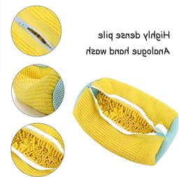 Dailygoods - Vastsea Schoenpoetszak, Schoenpoetszak voor Wasmachine, Waszak voor Schoenen, Herbruikbare Schoenwaszak voor Alle Schoensoorten en Maten, Geel, Eenvoudige Stijl — thumbnail 5