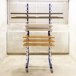 Combi Spray Droogrek Blauwe Trolley Eco Verfwerkplaats Houtbewerking Droge Opslag 4 360 Graden Wielen Mobiel 15 Lagen 25kg Per Laag 375kg Totale Capaciteit Verstelbare Breedte 182 H x 35/65 B x 59 D — thumbnail 3