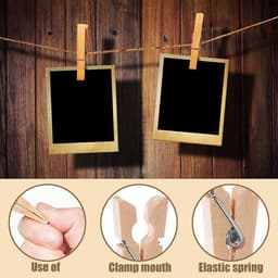 30 Mini Houten Decoratieve Klemmen voor Foto's, Kaarten en Knutselprojecten — thumbnail 4