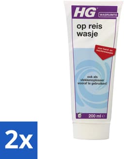 2 x HG Op Reis Wasje 200 ml - Wasmiddel - Wasmiddel Op Reis - Handwas - Wasverzachter - Vlekkenverwijderaar — thumbnail 1