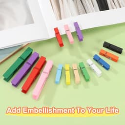 Houten Knijpers - Kleine Clips - Foto's Ophangen - Sterke Houten Grip - 07 x 35 cm - Zwart — thumbnail 2