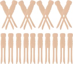 Houten Wasknijpers - Kledinghangers Clips - Kleding Ophangen - Duurzaam Rond Ontwerp - 6.5 cm Lengte - Natuurlijk Hout — thumbnail 1