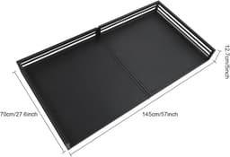 Wasdroger Werkblad - Wasmachine Bovenbouw - Extra Opbergruimte - Verhoogde Beschermstrips - 145 x 70 cm - Zwart — thumbnail 5