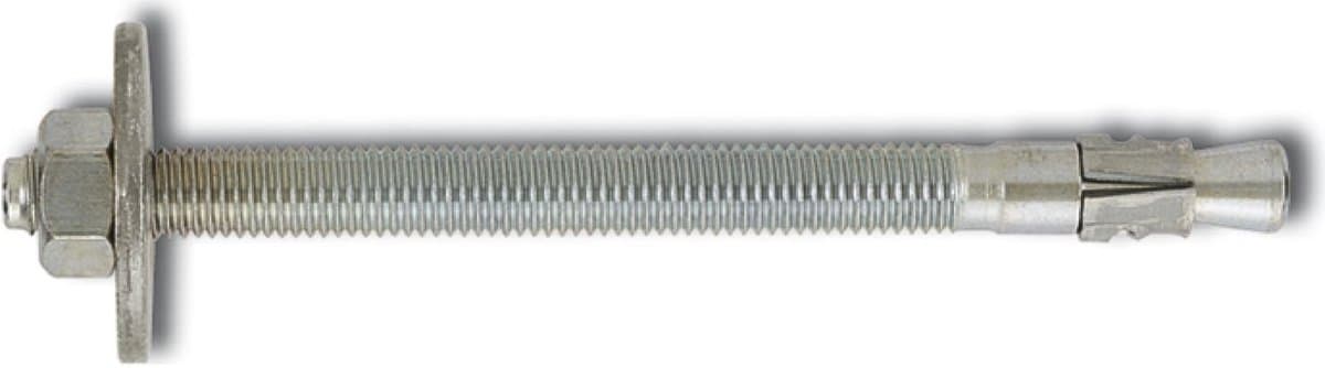 Keilbouten - Ankerbouten Set - Constructie Bevestiging - Grote Schijf Goedkeuring - M12 236 mm - Blauw Verzinkt — afbeelding 1